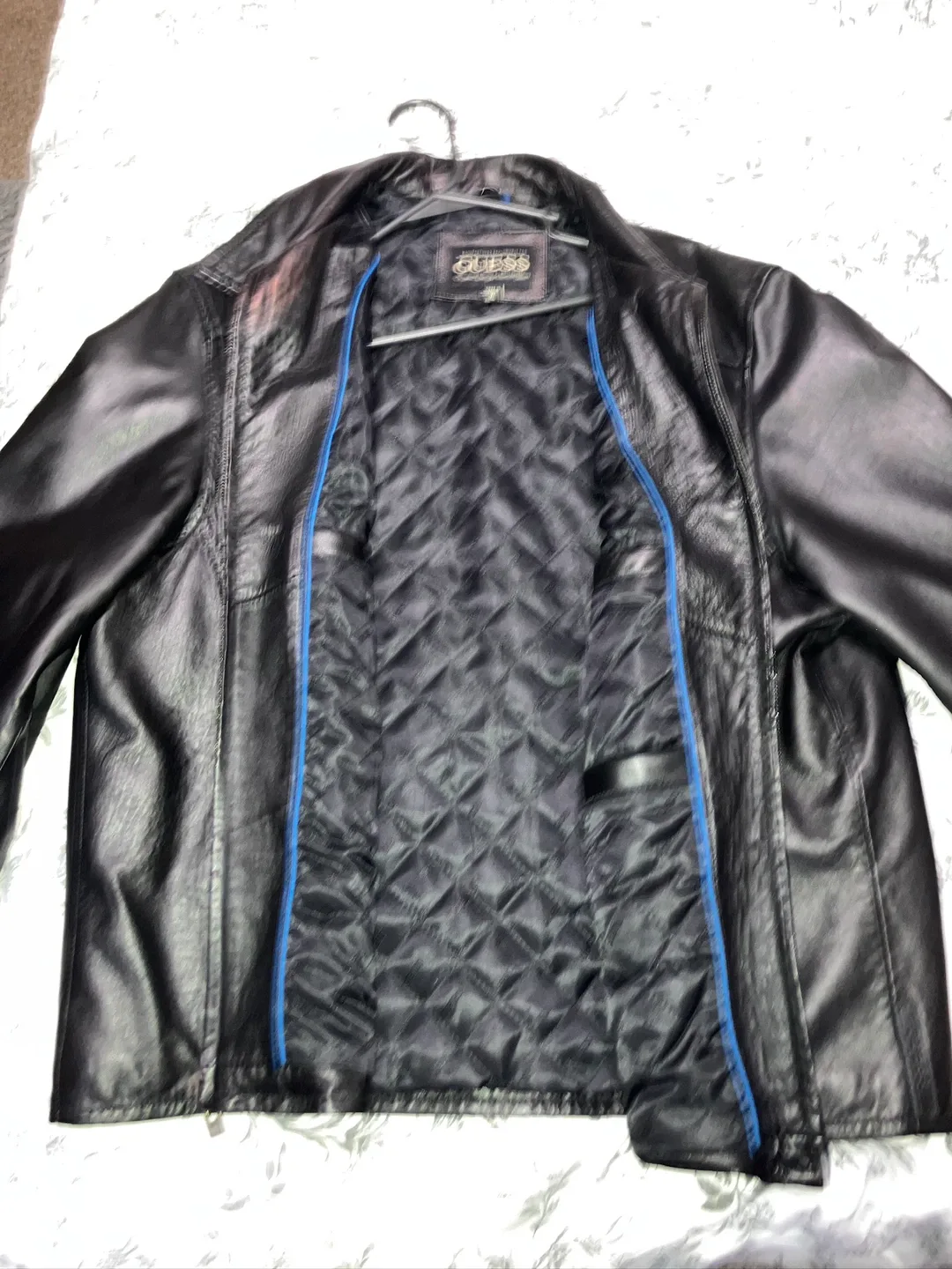 Guess Genuine Leather Jacket, Black, XL image indicator(4)