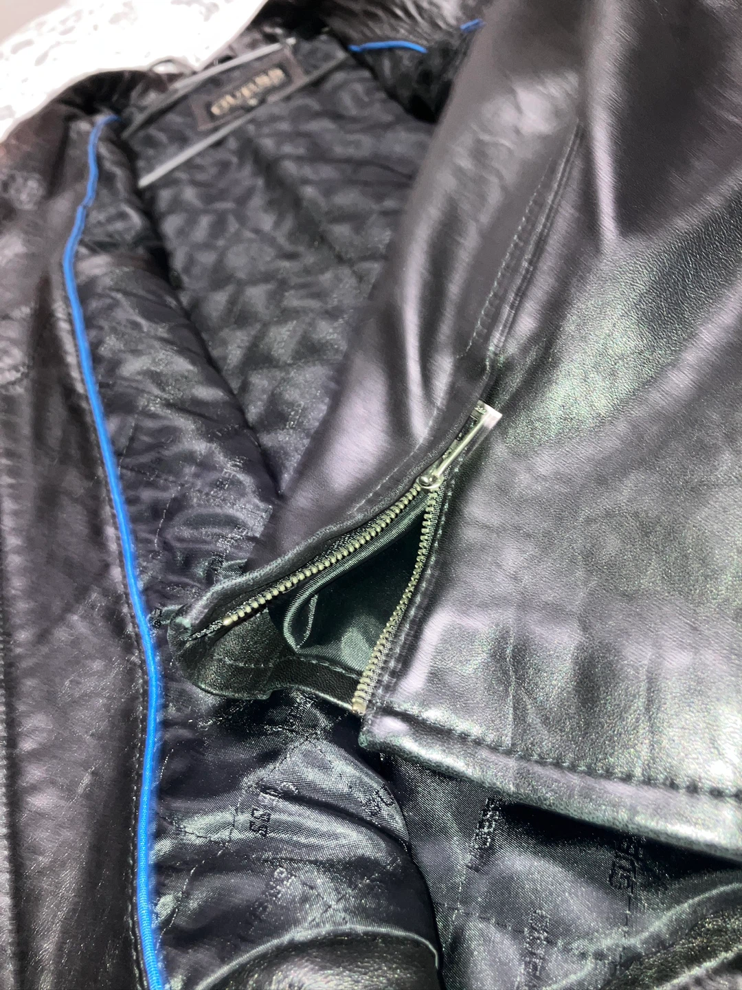 Guess Genuine Leather Jacket, Black, XL - photo 5