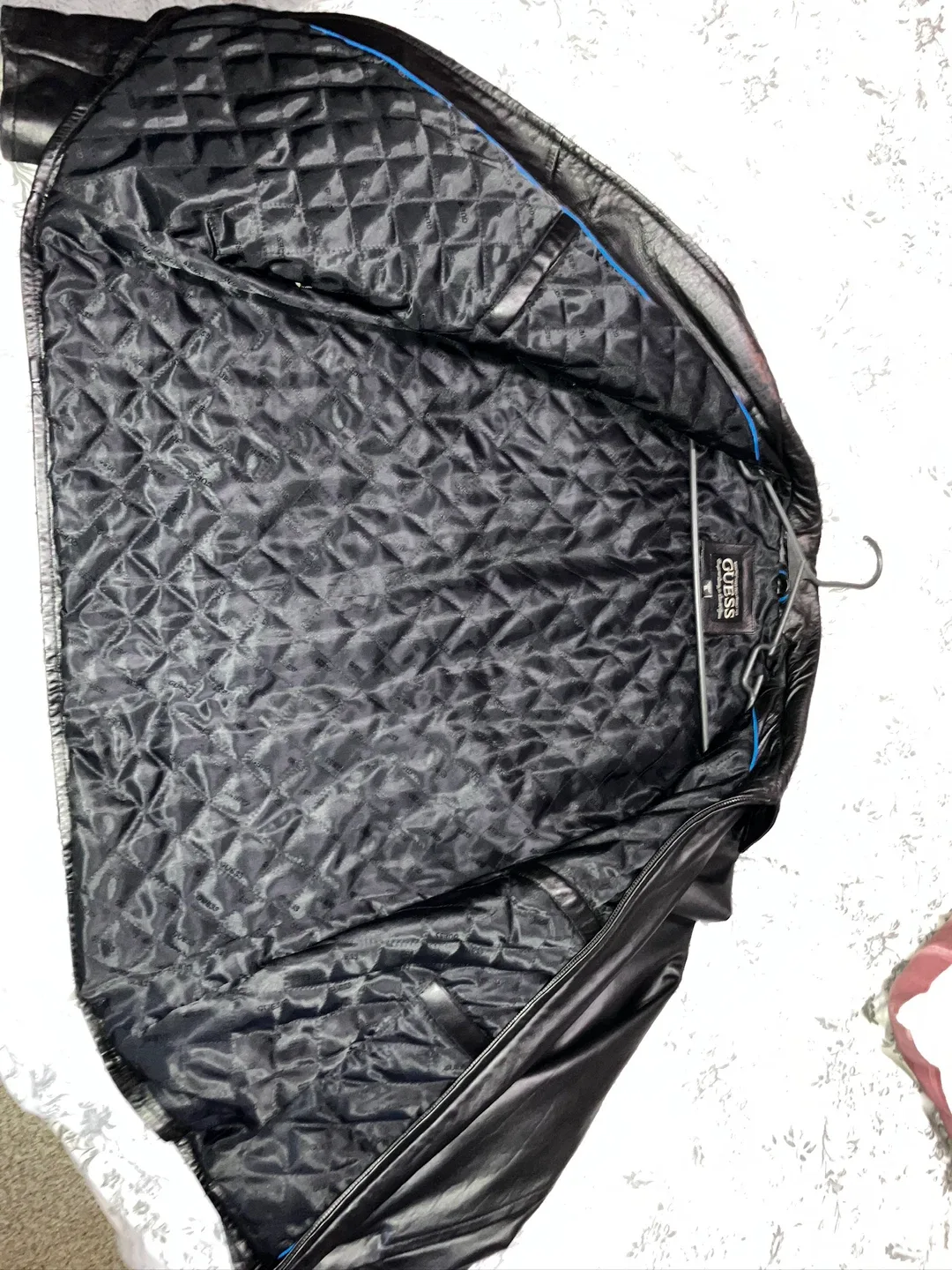 Guess Genuine Leather Jacket, Black, XL image indicator(3)