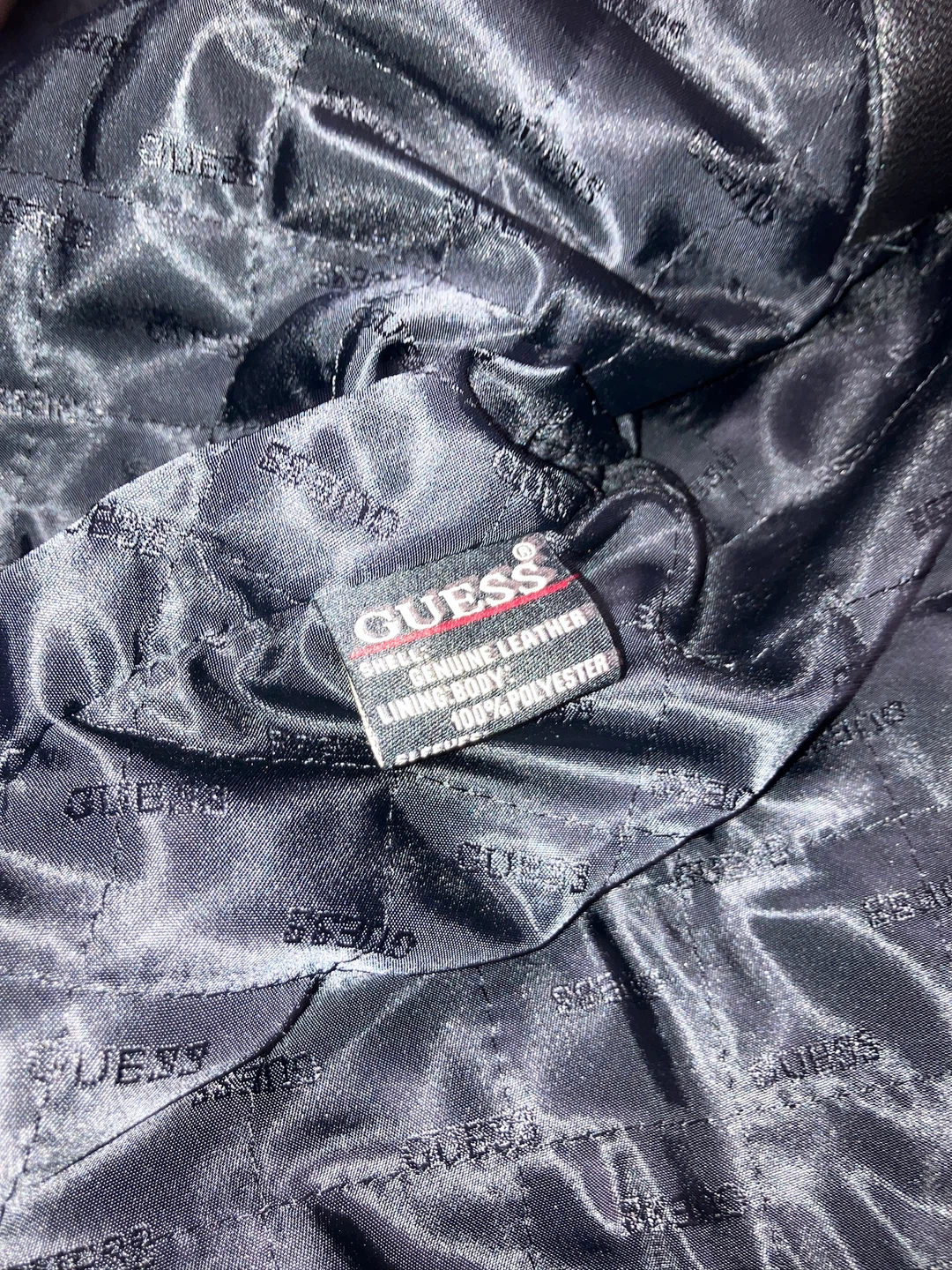 Guess Genuine Leather Jacket, Black, XL - photo 2