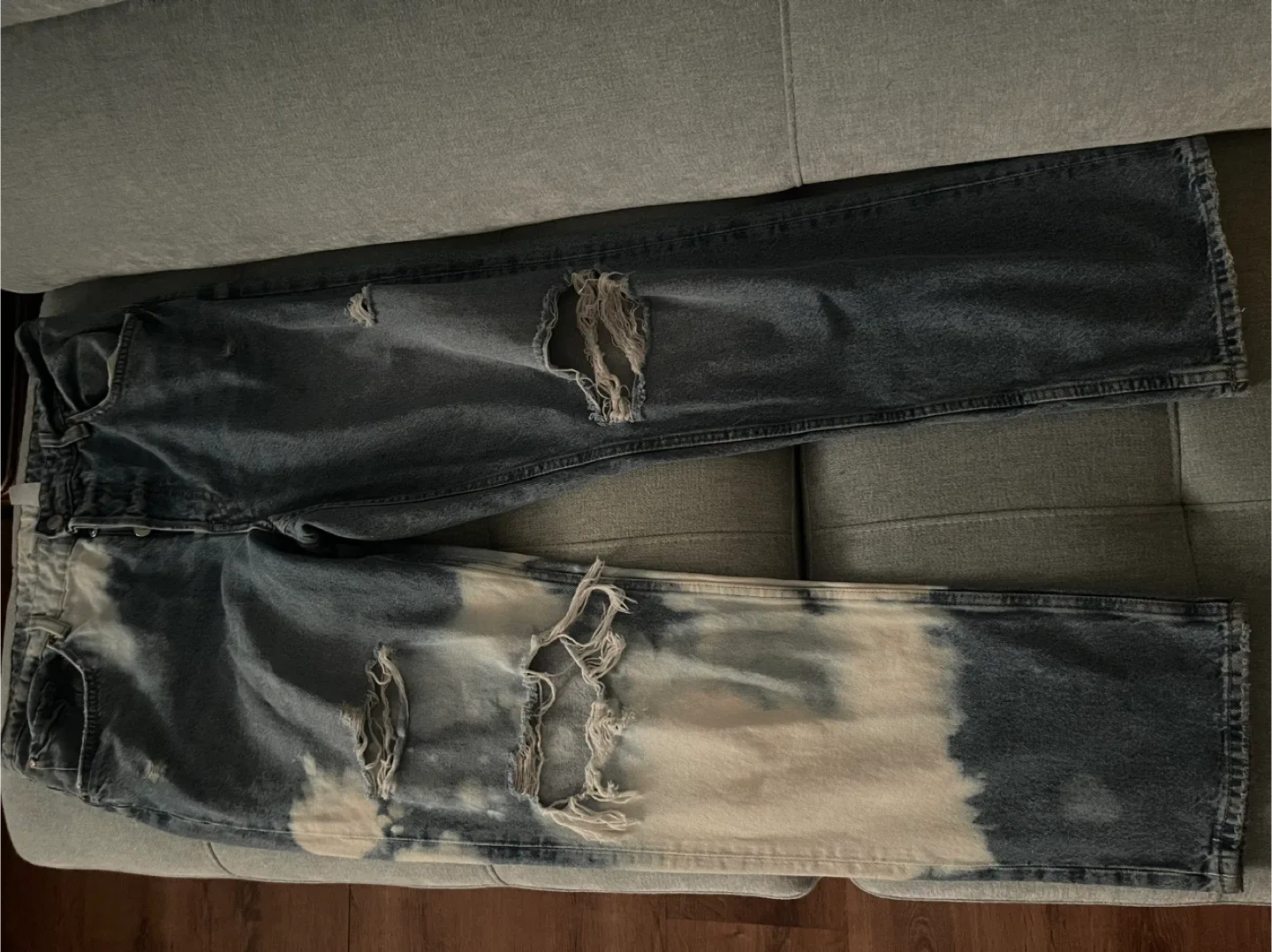 Distressed Bleach Splatter Jeans image indicator(2)