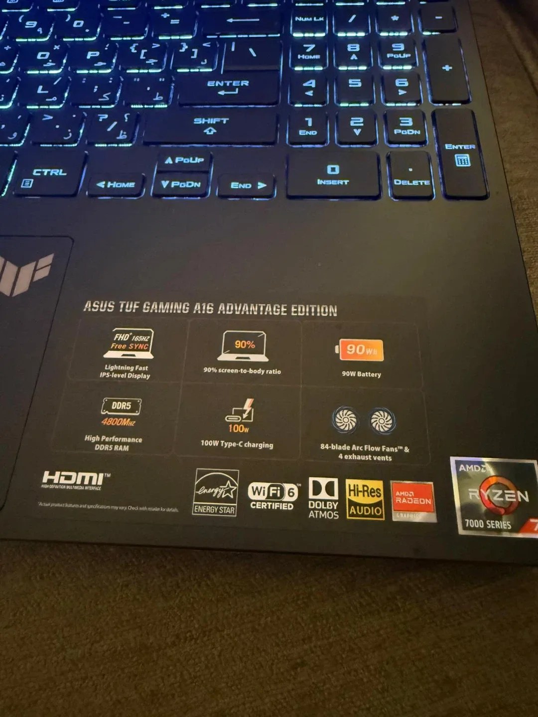 Asus TUF Gaming Laptop image indicator(7)