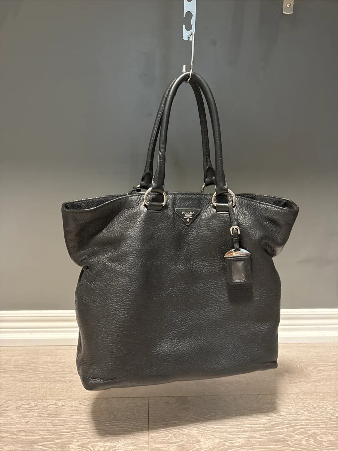 Prada Classic Black Leather Tote — Authentic & Gently Used image indicator(2)