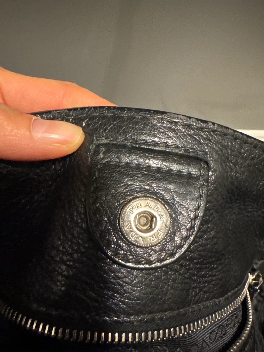 Prada Classic Black Leather Tote — Authentic & Gently Used image indicator(5)