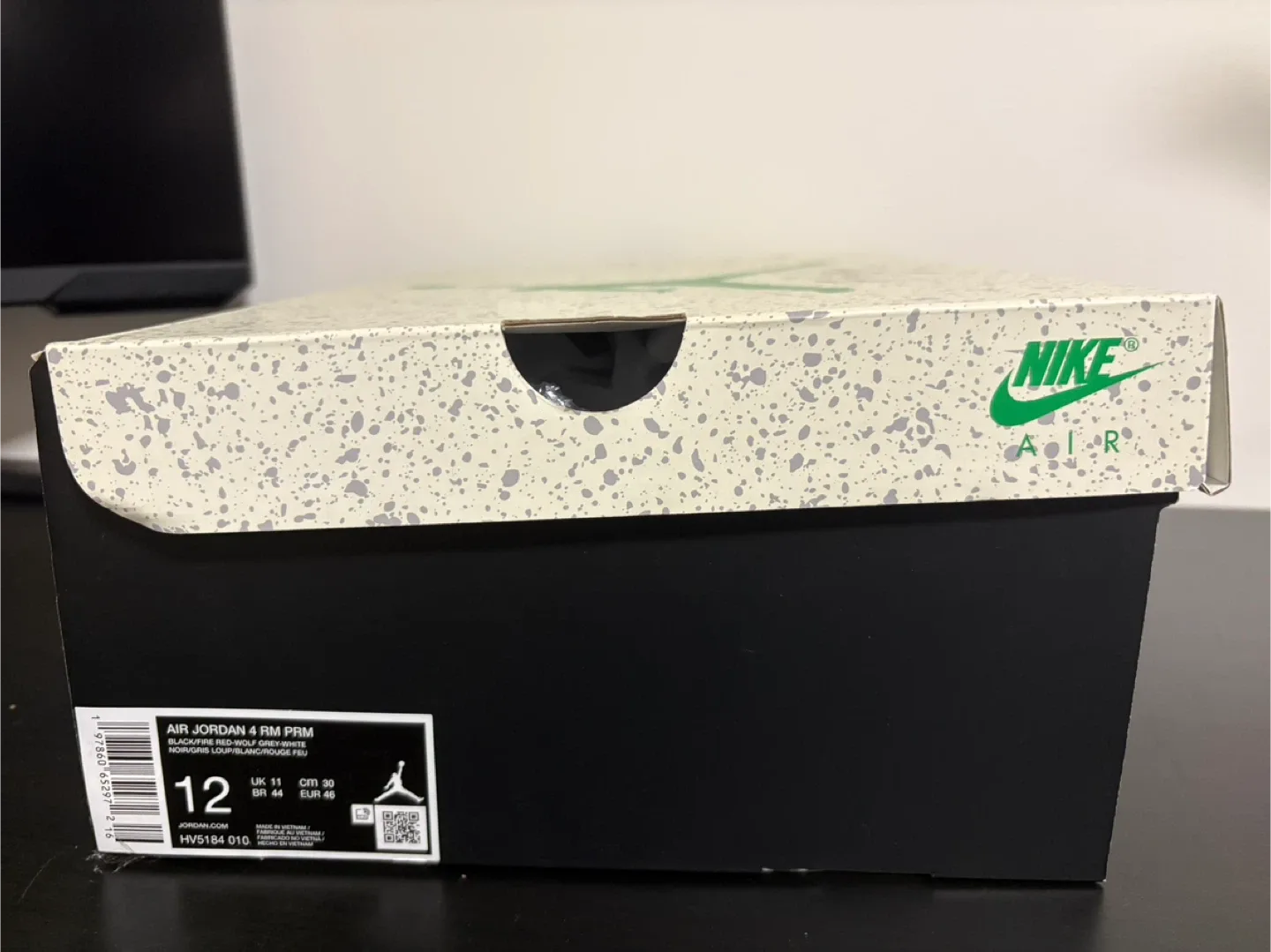 Nike Air Jordan 4 RM PRM Black/Red Shoes - Size 12 image indicator(4)