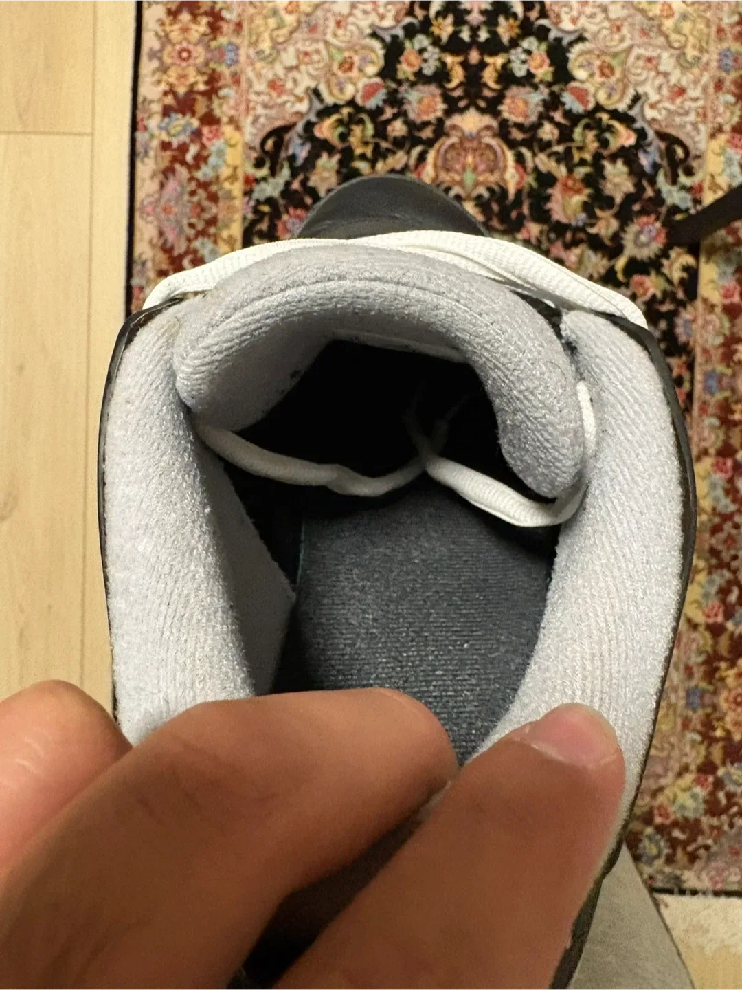 Nike Air Jordan 4 RM PRM Black/Red Shoes - Size 12 image indicator(2)