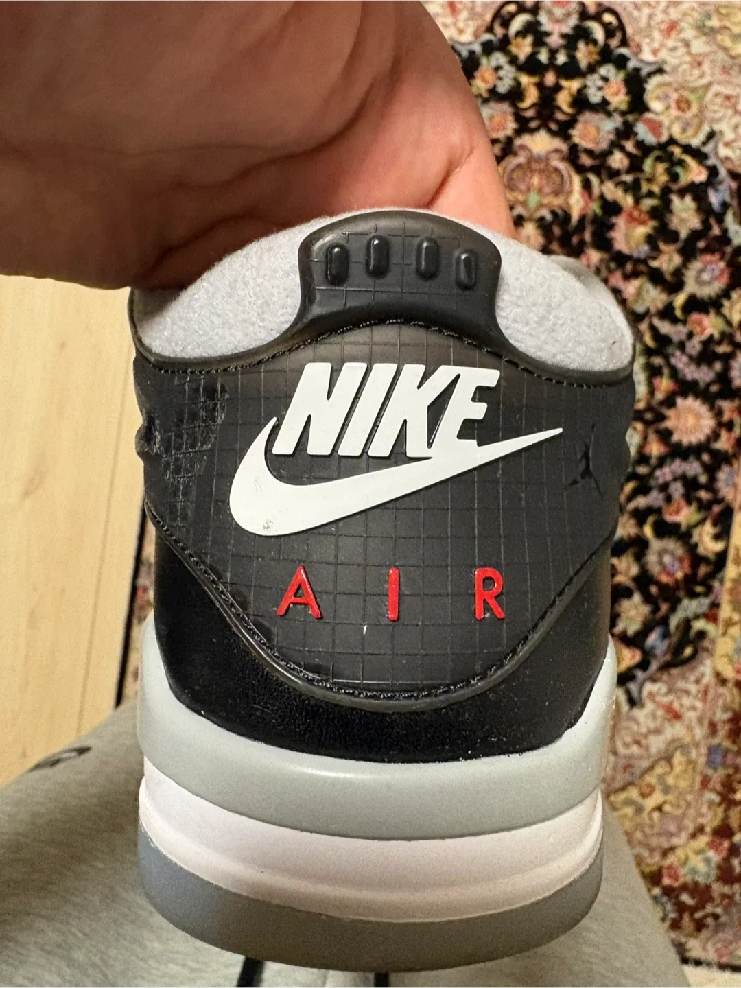 Nike Air Jordan 4 RM PRM Black/Red Shoes - Size 12 image indicator(3)