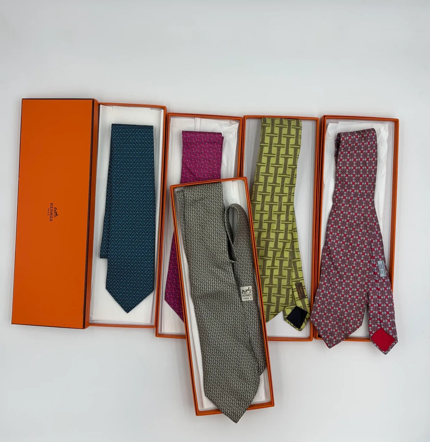 Hermes Silk Ties with Original Box image indicator(2)