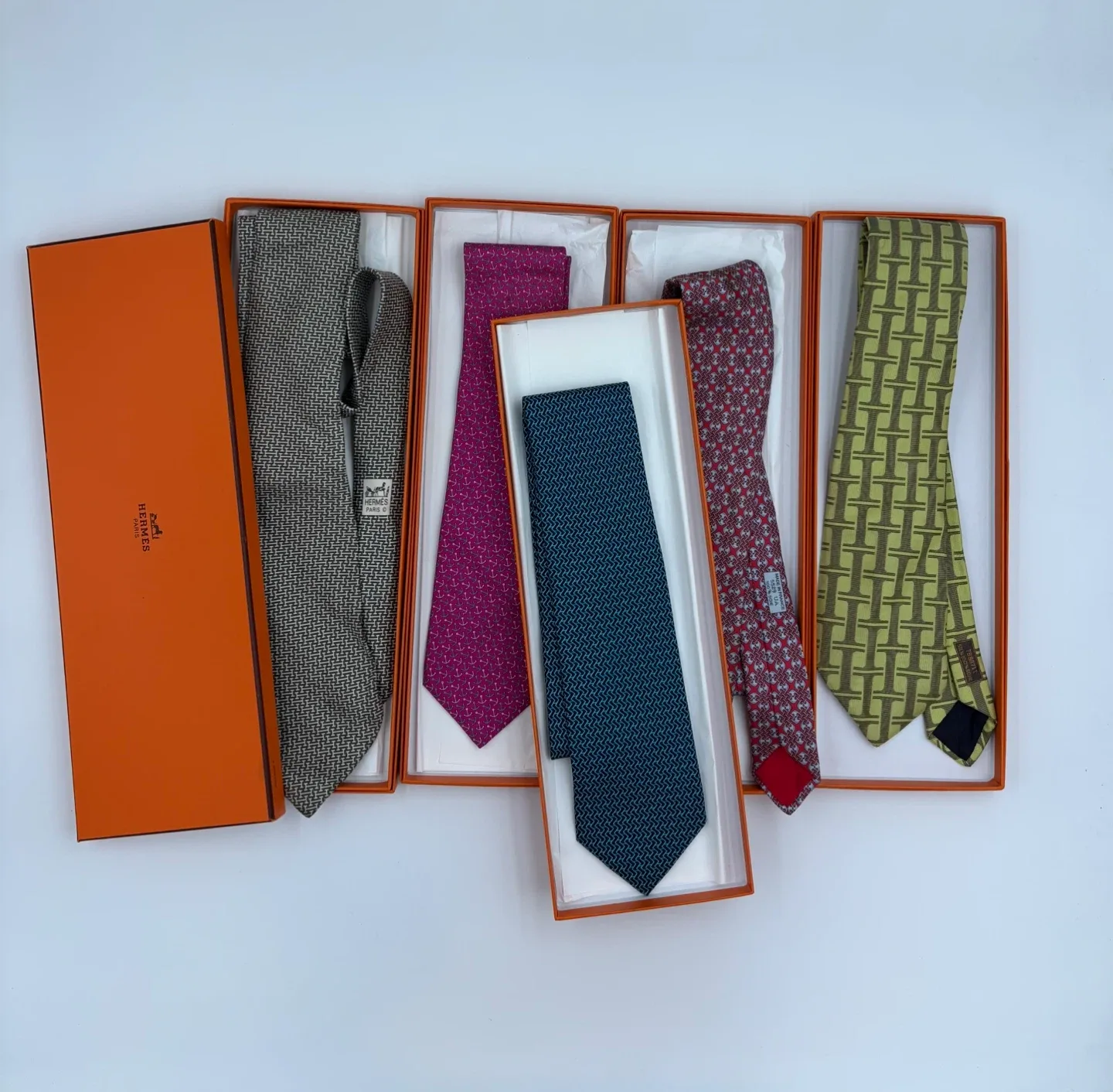 Hermes Silk Ties with Original Box thumbnail