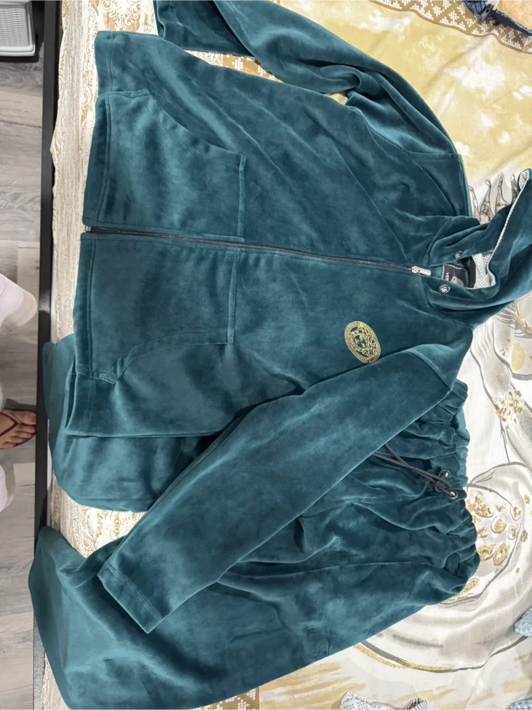 Versace Velour Tracksuit - Green image indicator(3)
