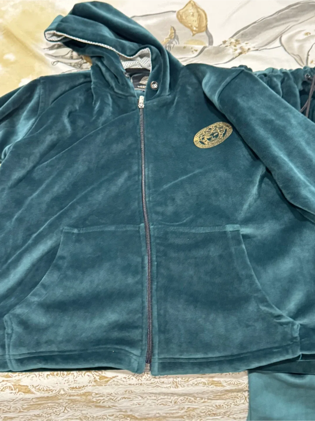 Versace Velour Tracksuit - Green image indicator(9)