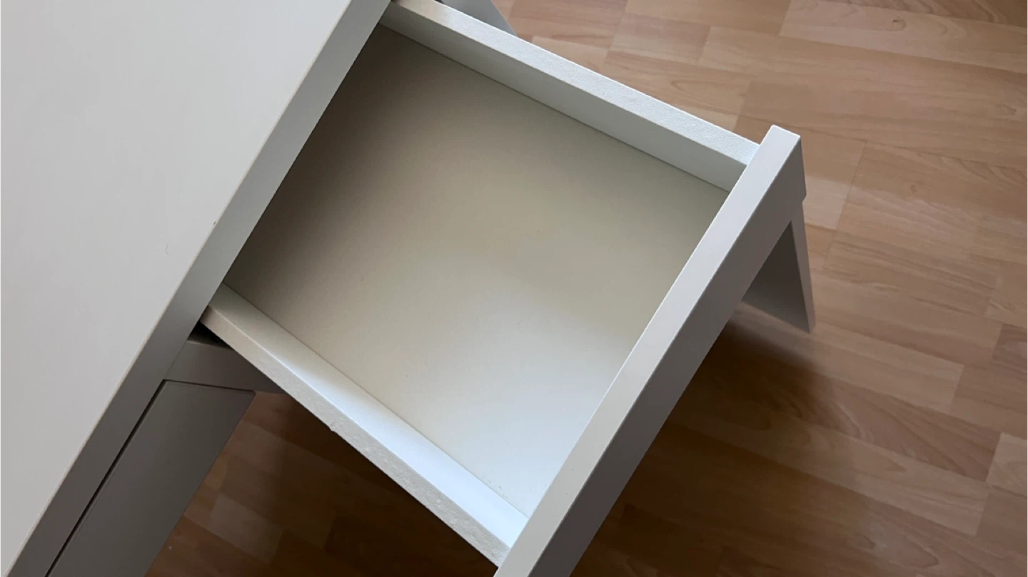 IKEA White Desk with Storage - photo 5