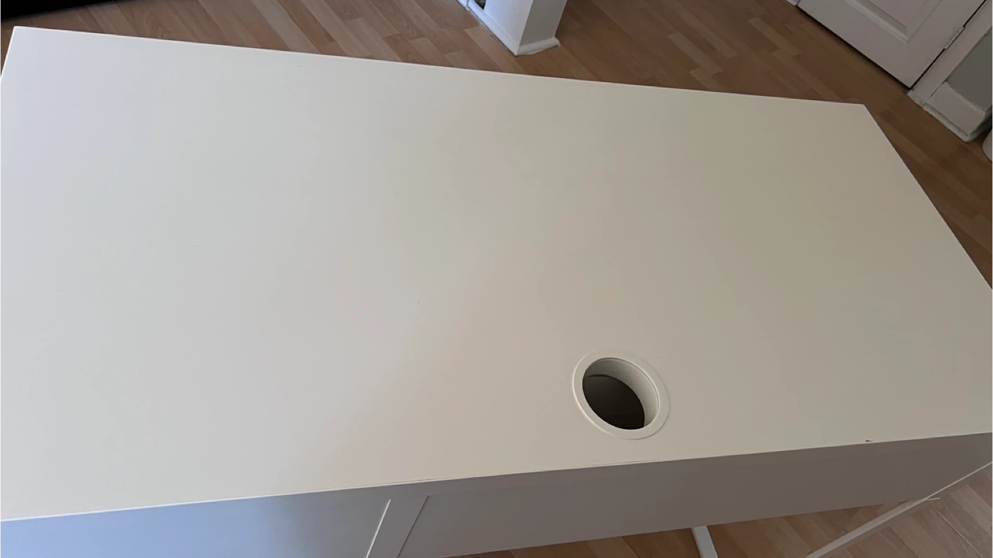 IKEA White Desk with Storage - photo 2