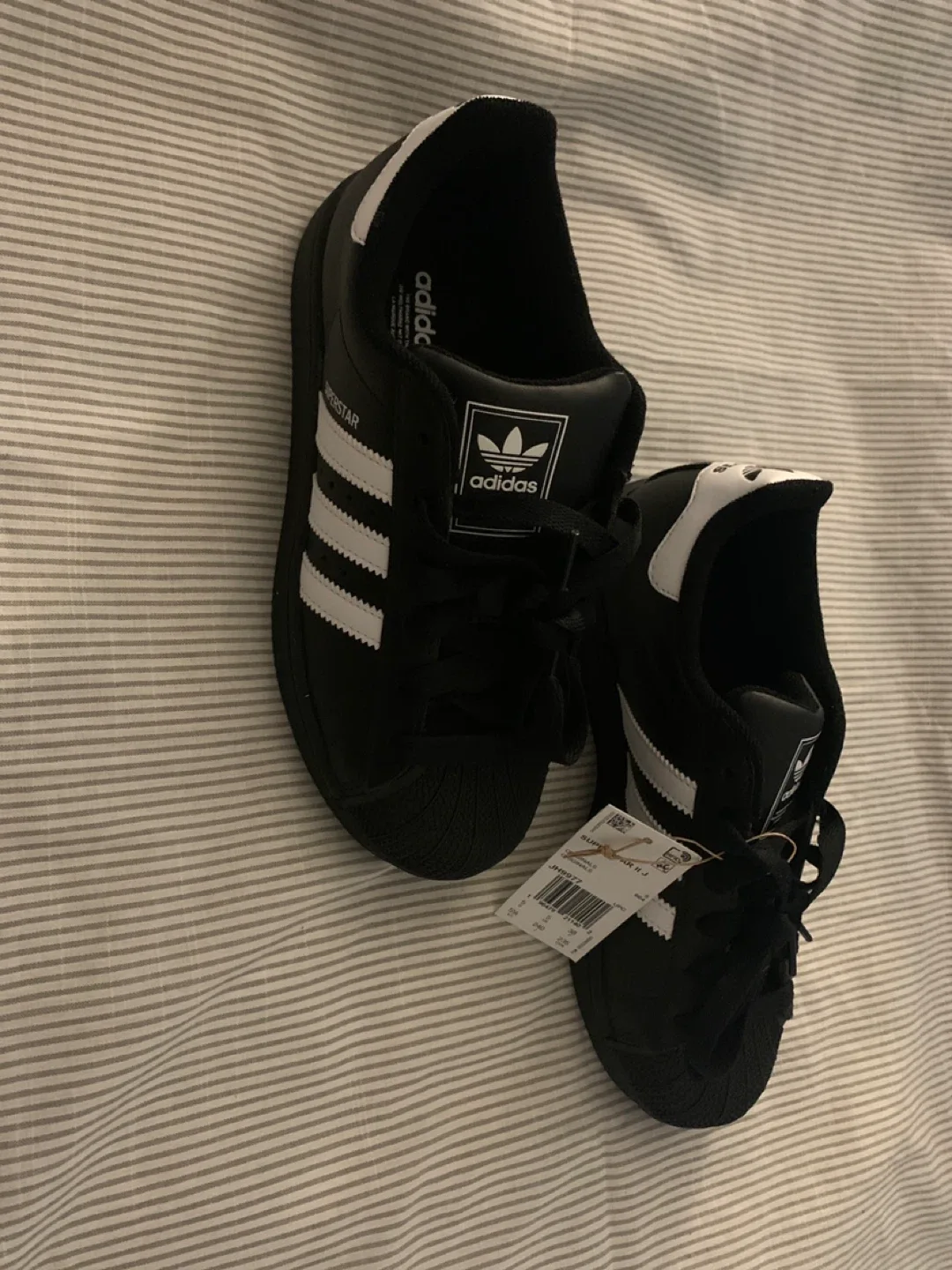 New Adidas Superstar II J Black/White Shoes image indicator(3)