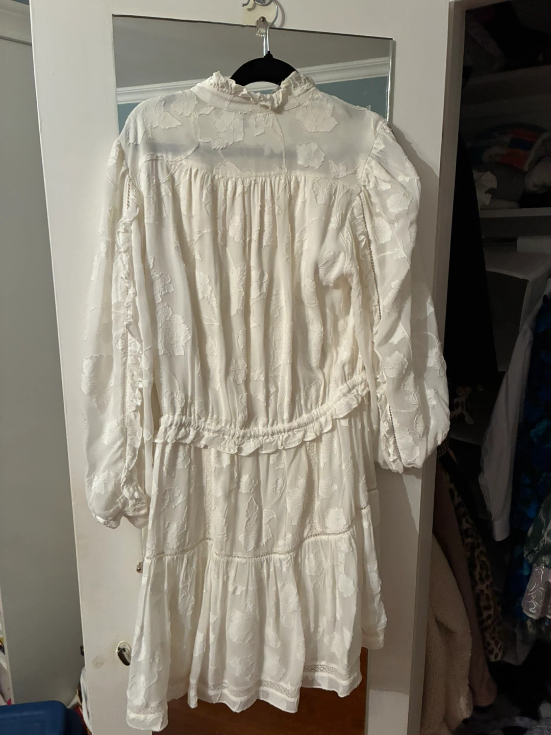 Joie White Floral Dress - Size L - photo 2