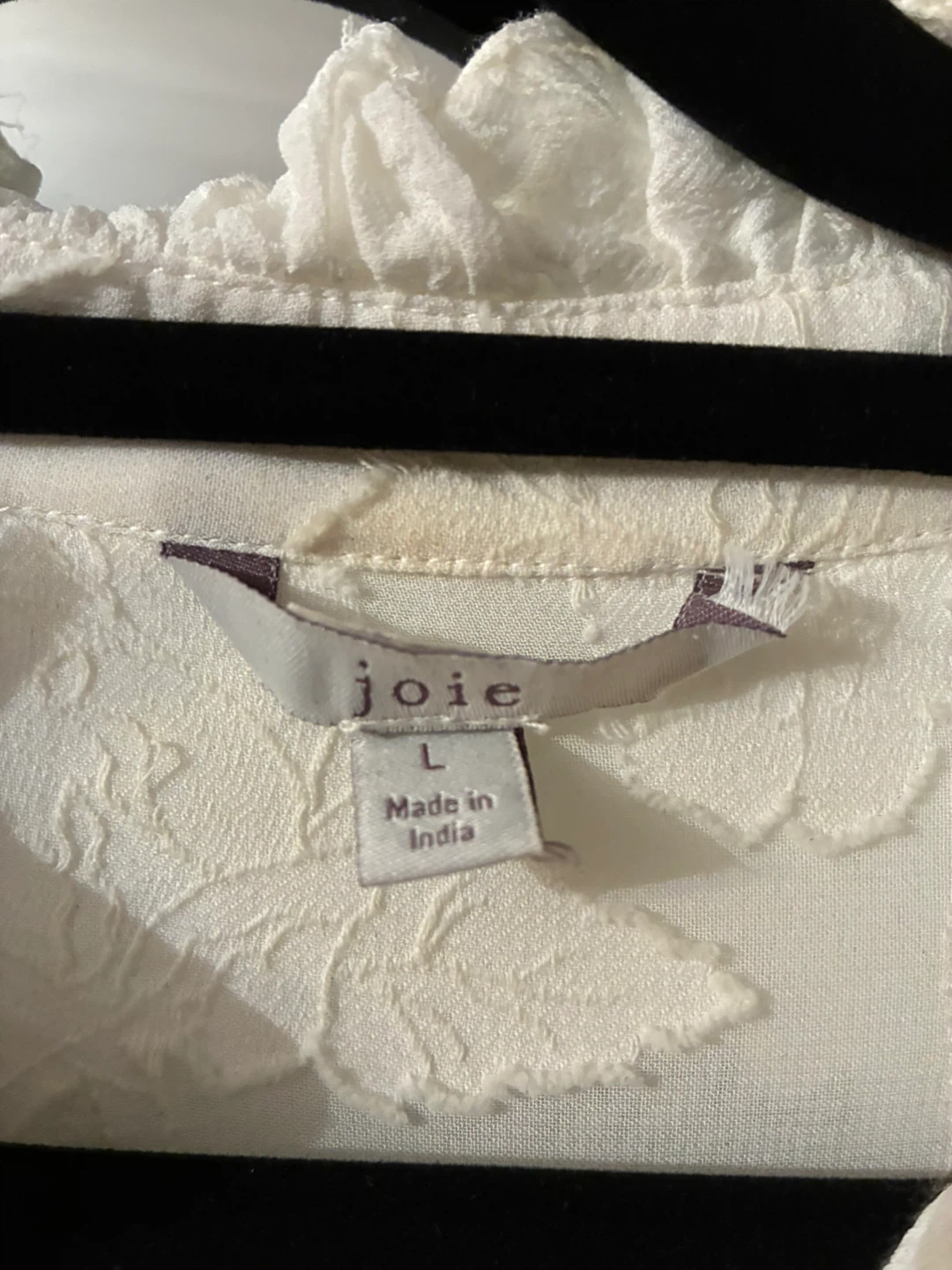 Joie White Floral Dress - Size L - photo 3