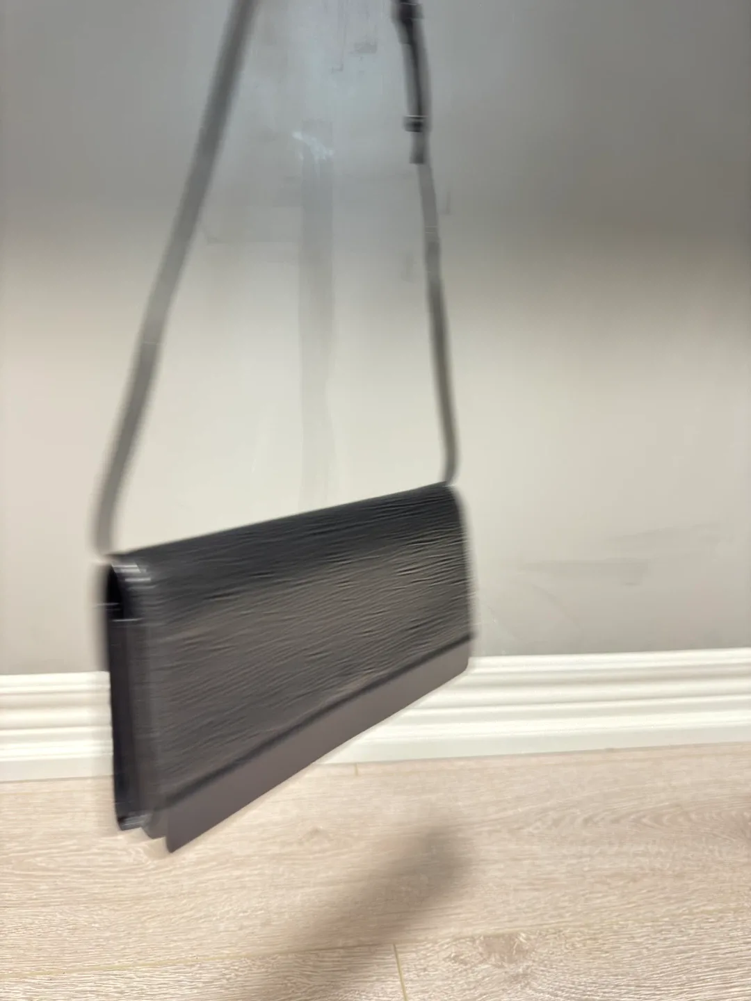 Louis Vuitton Epi Leather Wallet on Strap — Authentic, Black image indicator(3)