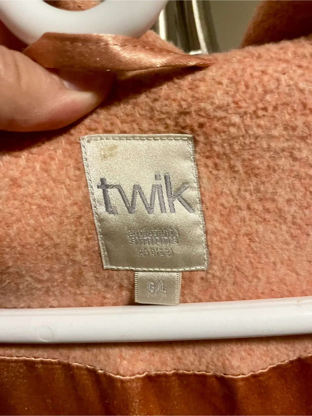 Twik Pink Hooded Coat - Size L image indicator(4)