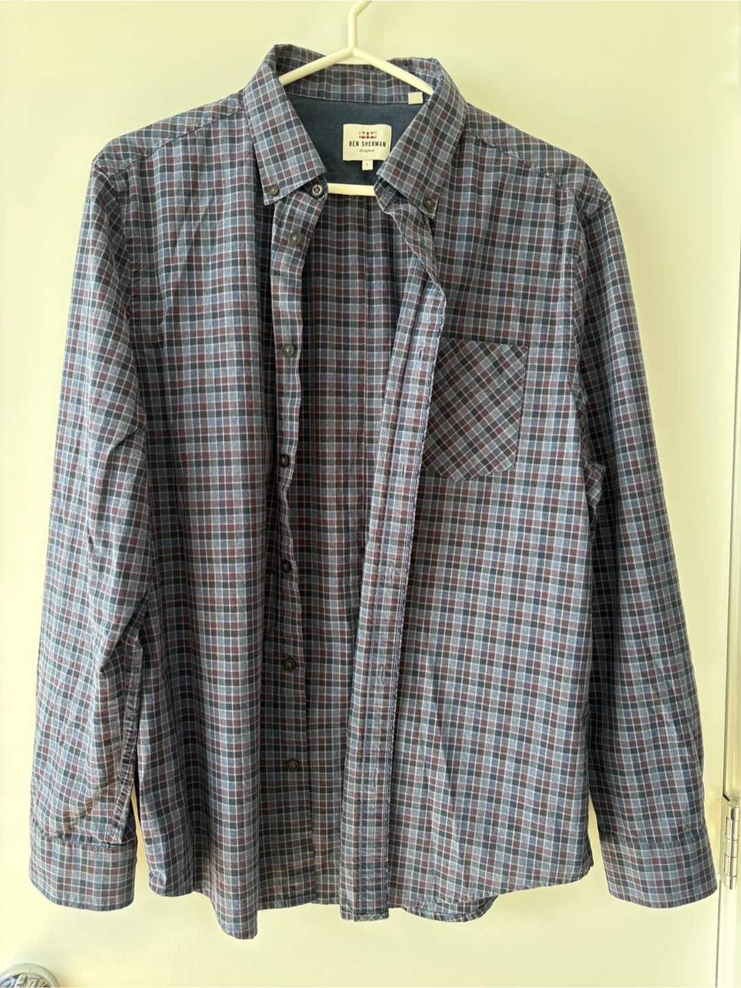 Ben Sherman Plaid Button Down Shirt - Size L thumbnail