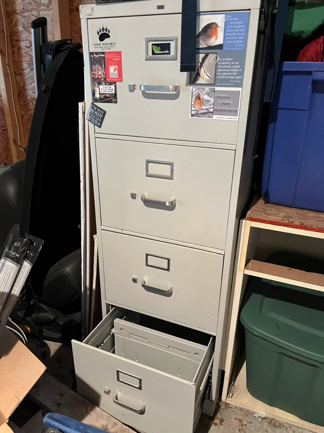Grey 4-Drawer metal Filing Cabinet