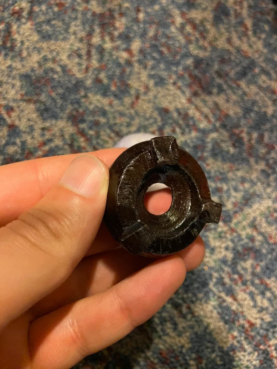 Purple Crystal or Alabaster Stone Egg with Stand image indicator(5)