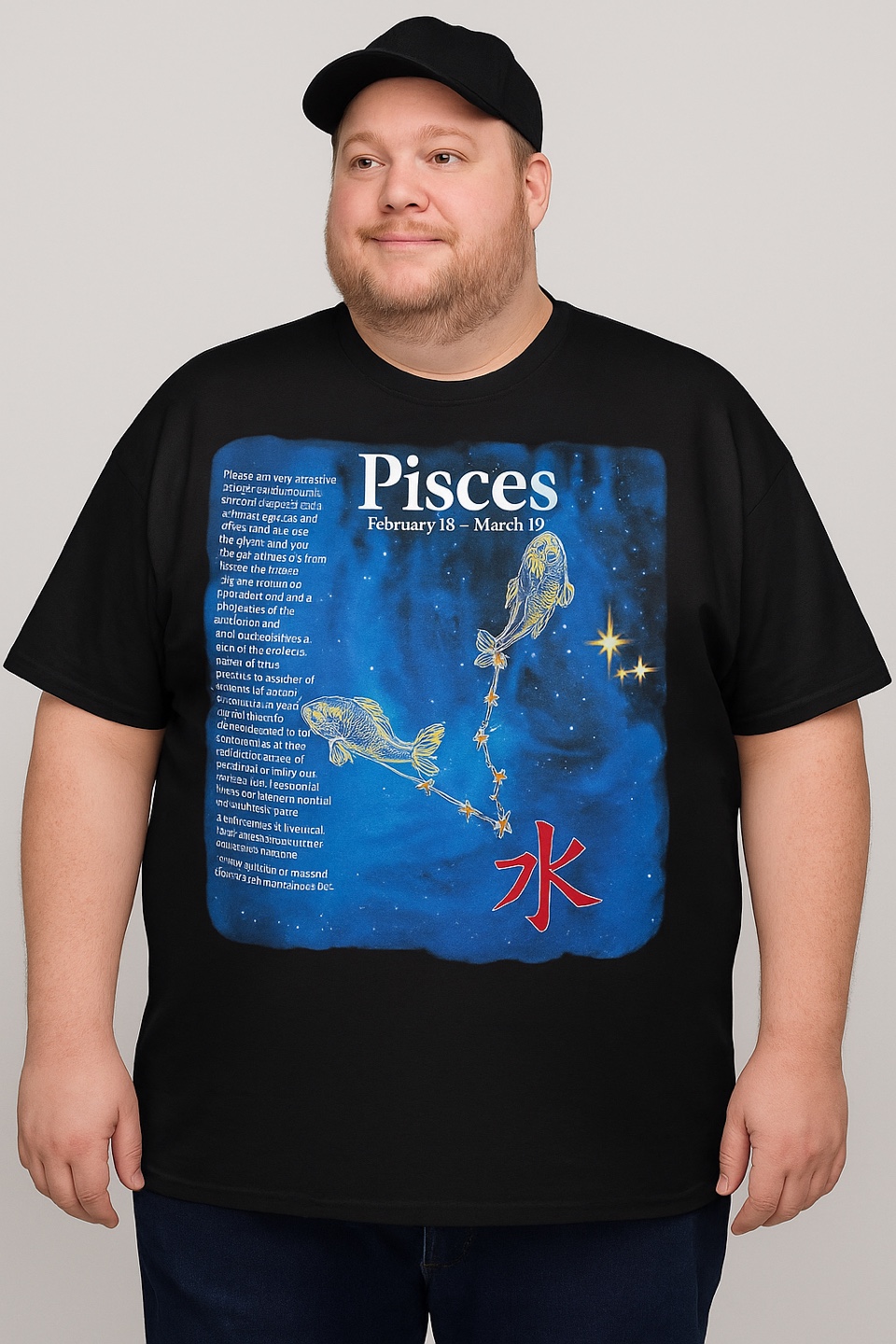 RPM33 Pisces Graphic T-Shirt - Black