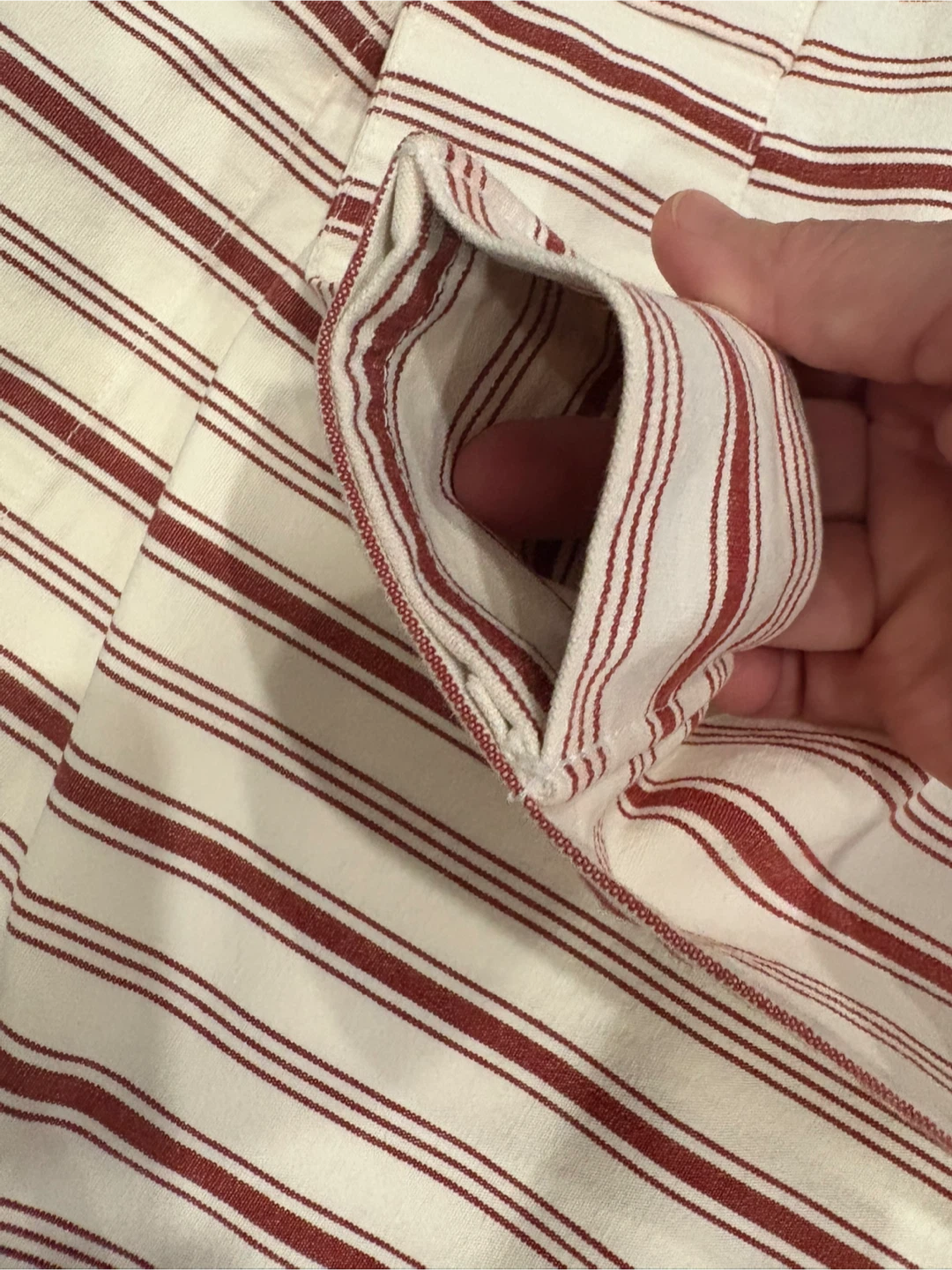 2 Pieces Red & White Striped Curtain Panels - photo 5