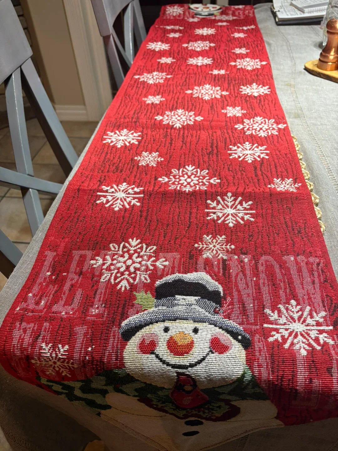 Festive Snowman Table Runner image indicator(5)