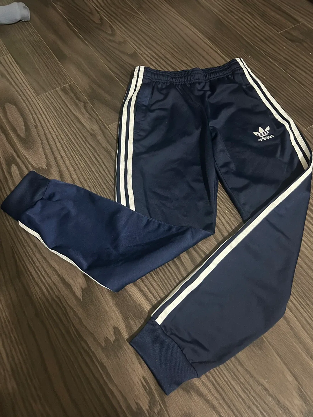 Adidas youth navy 11-12yrs track pants, unisex thumbnail