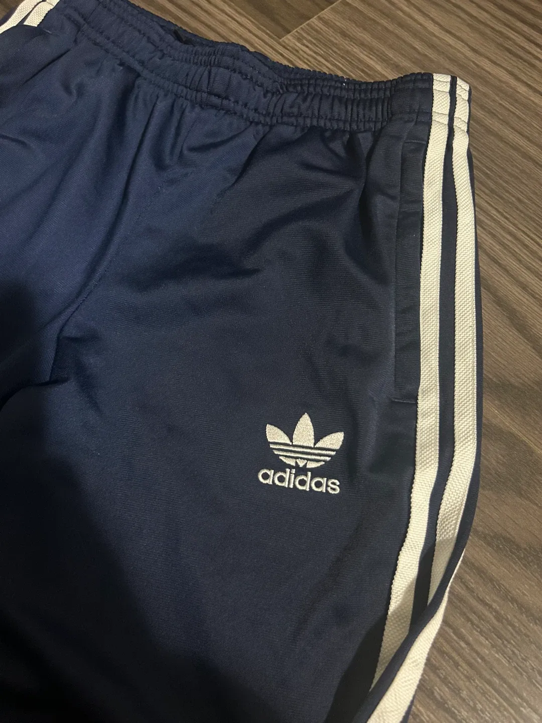 Adidas youth navy 11-12yrs track pants, unisex image indicator(4)