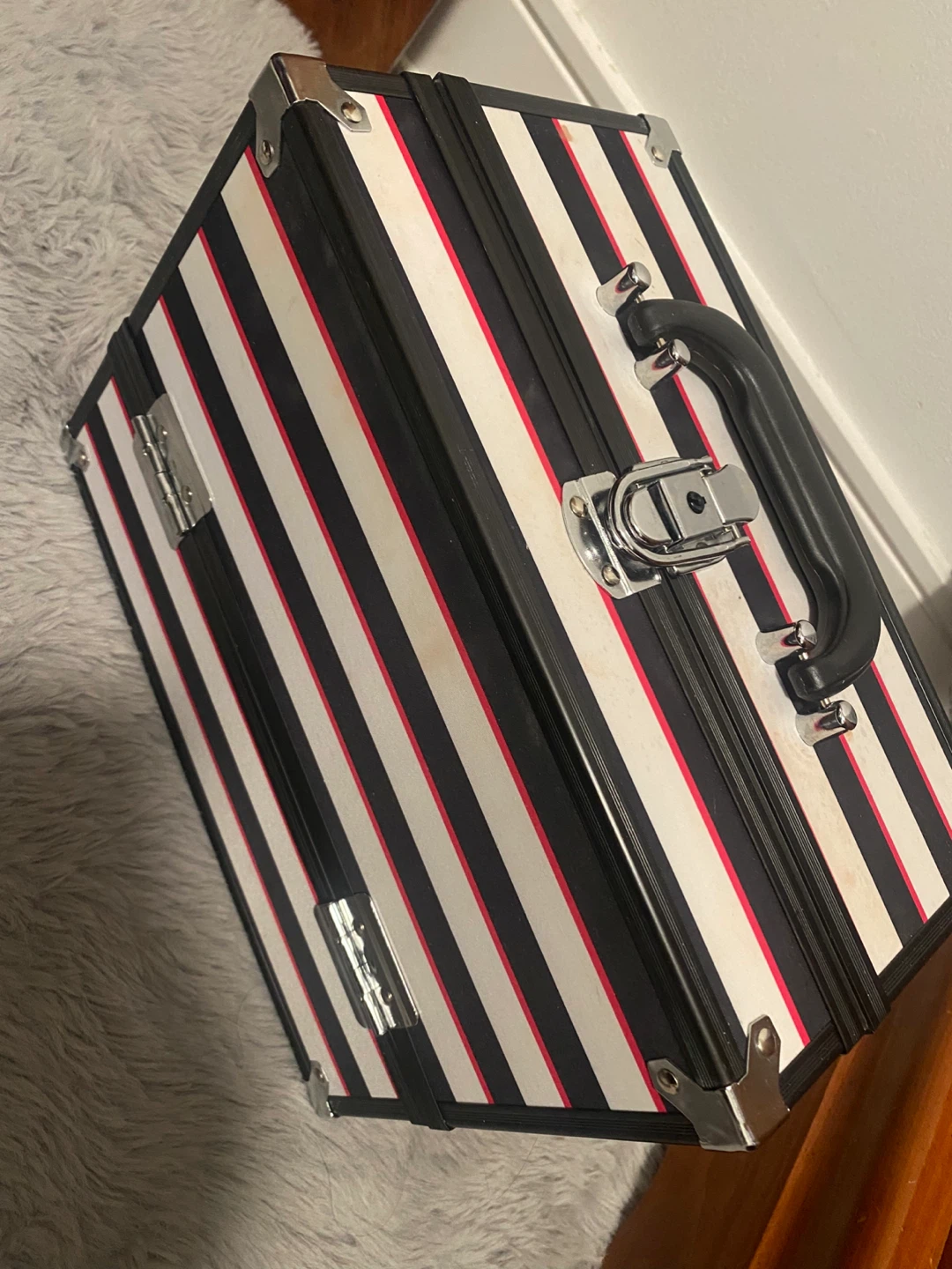 Caboodles Striped Makeup/Cosmetic Case