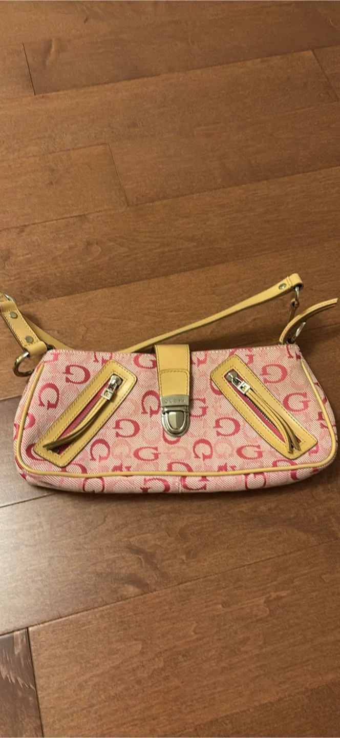 Guess Pink Patterned Shoulder Bag thumbnail