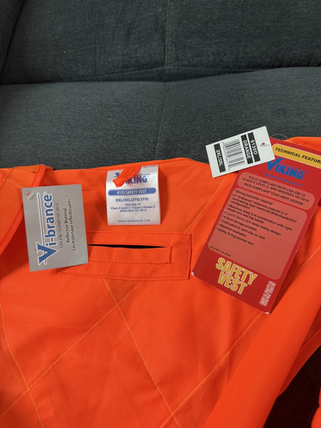 Viking 6135 Safety Vest - 2XL/3XL Orange - photo 2