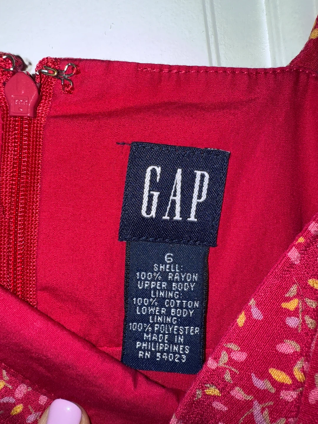 GAP Red Floral Dress - Size 6 - photo 2