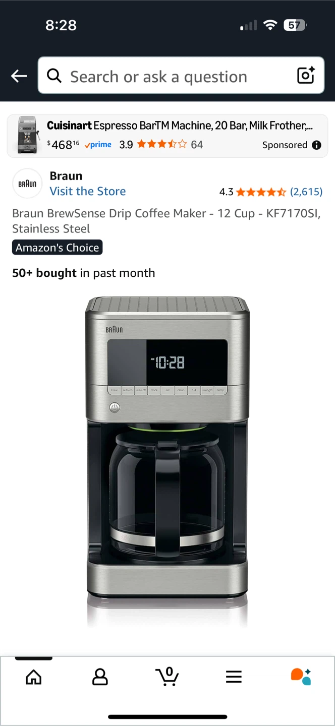Braun PureFlavor BrewSense Coffee Maker - New in Box! - photo 3