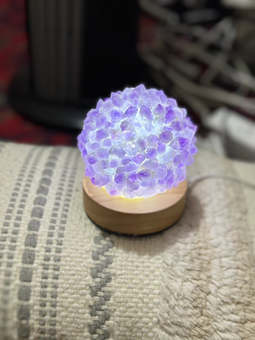 Meditation Aura Healing Crystal Night Lamp