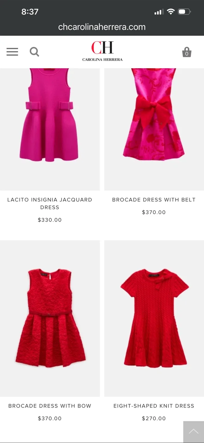 Carolina Herrera Girl's Dress Size 4 image indicator(8)