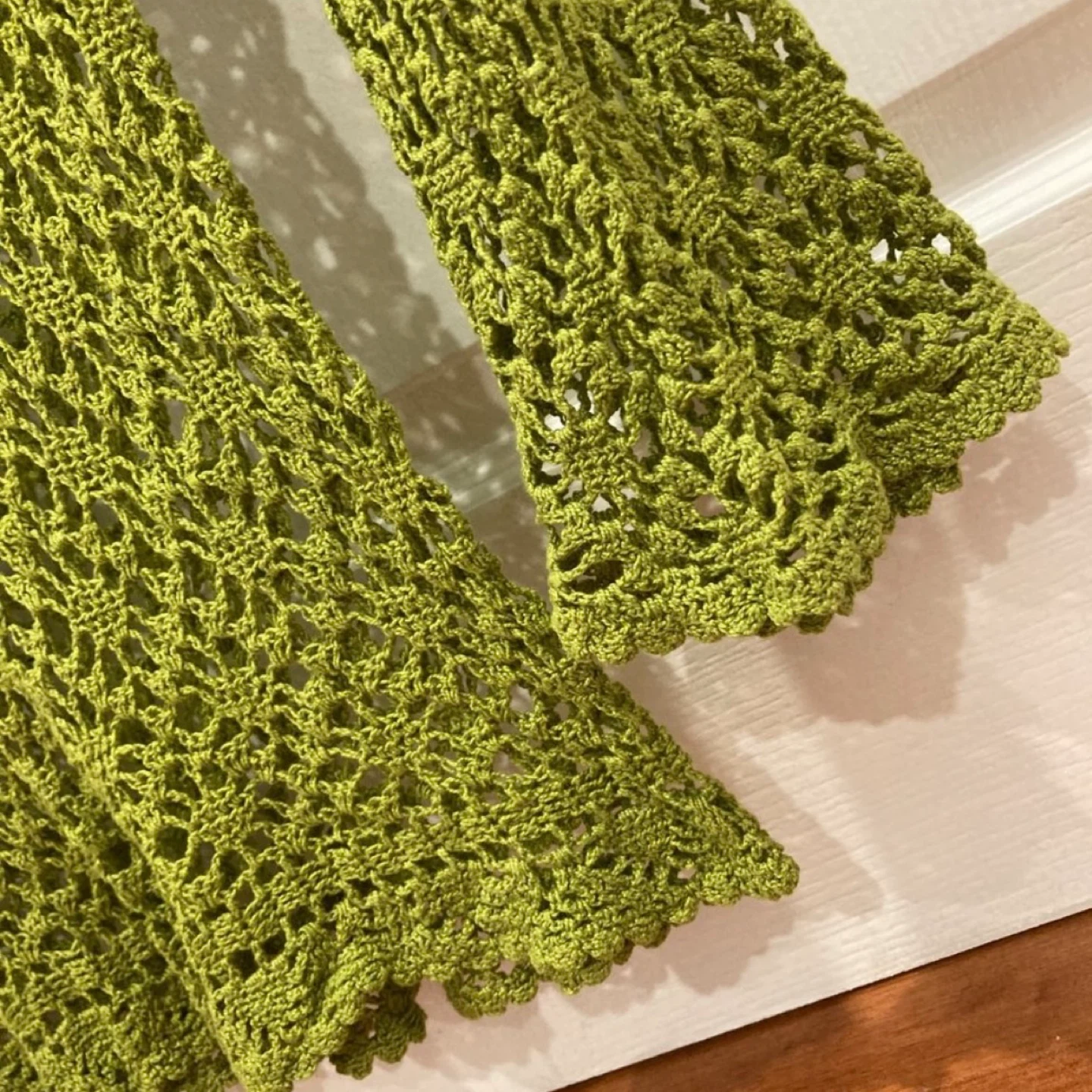Green Crochet Long Sleeve Top - photo 3