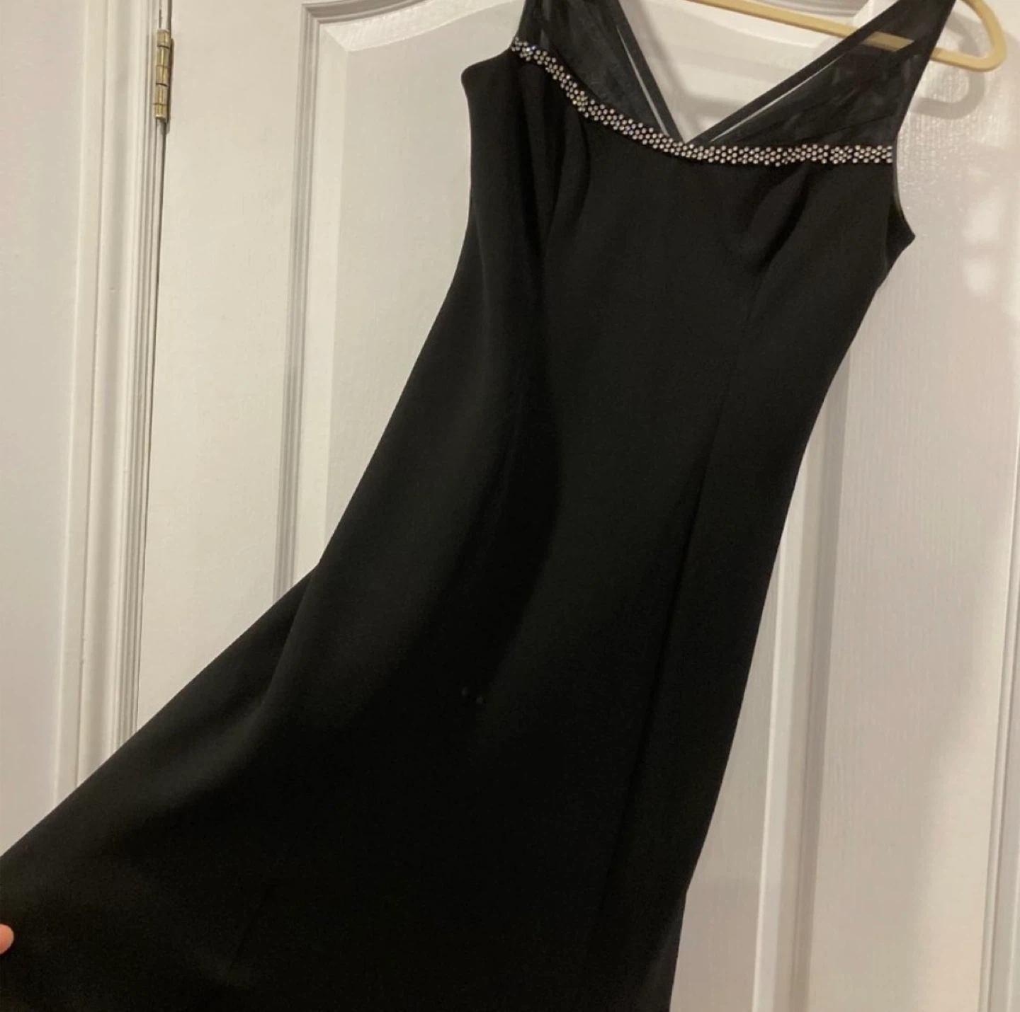 Little Black Dress with Beaded Straps - photo 2