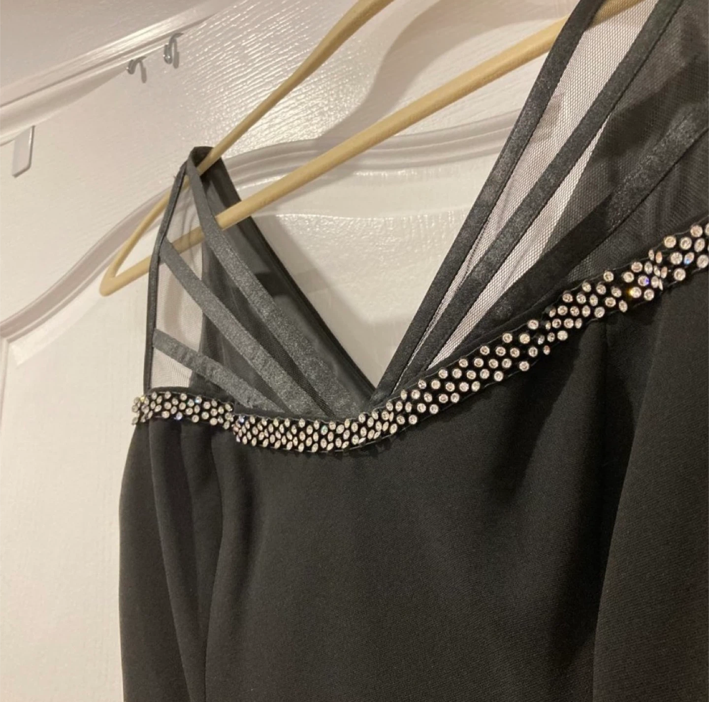Little Black Dress with Beaded Straps - photo 5