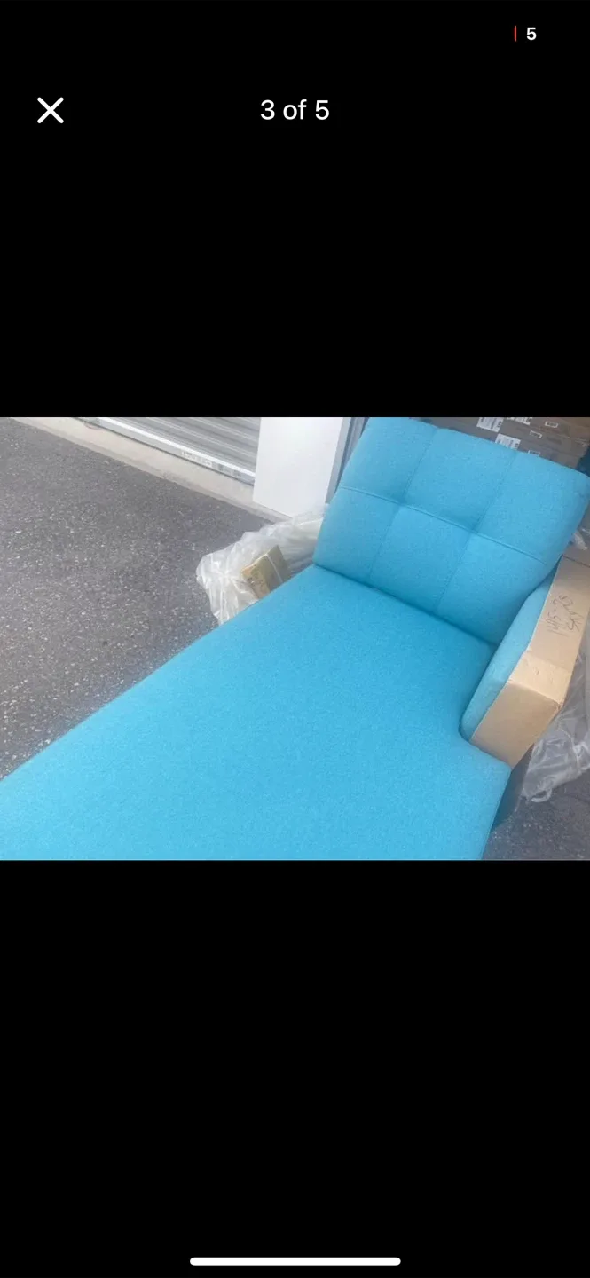 Turquoise Chaise Lounge Chair - New image indicator(2)