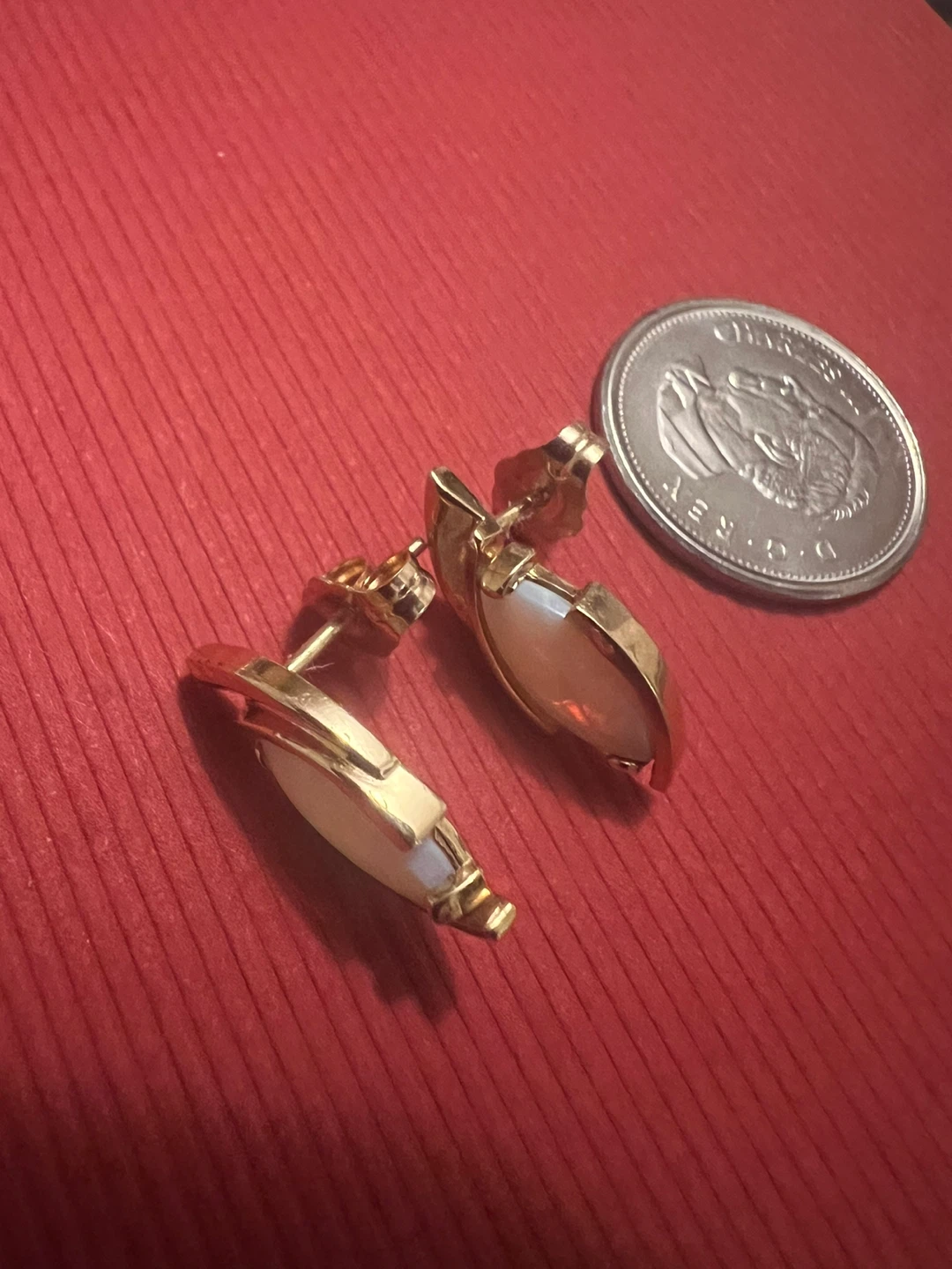 10 k Vintage Opal Earrings - photo 2