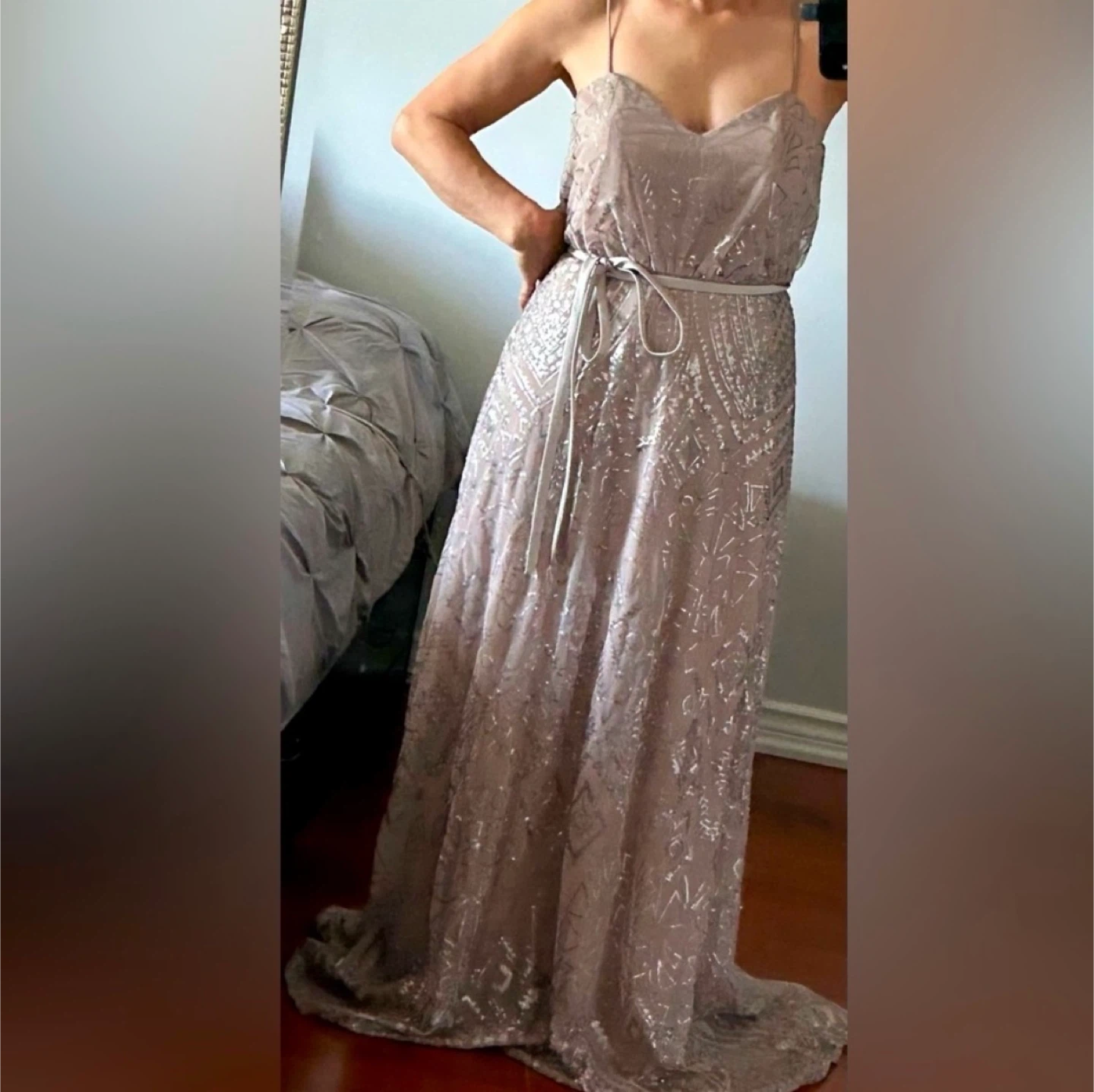 Angelina Faccenda Sequin Gown