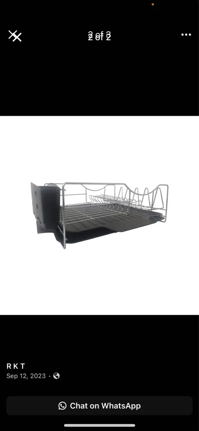 Anko Multifunction Dish Rack - Chrome Plated image indicator(2)