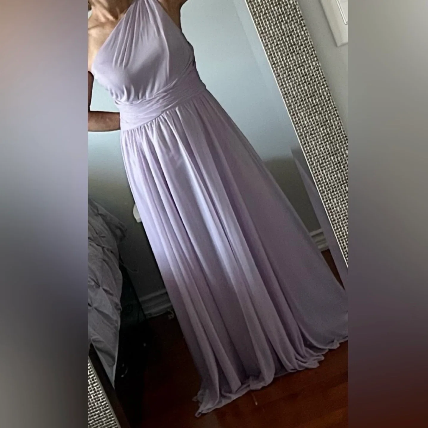 David's Bridal One Shoulder Dress - Size 18 thumbnail