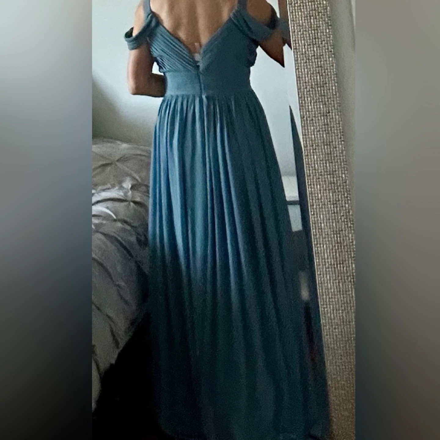 Dusty Blue Bridesmaid Dress - photo 2
