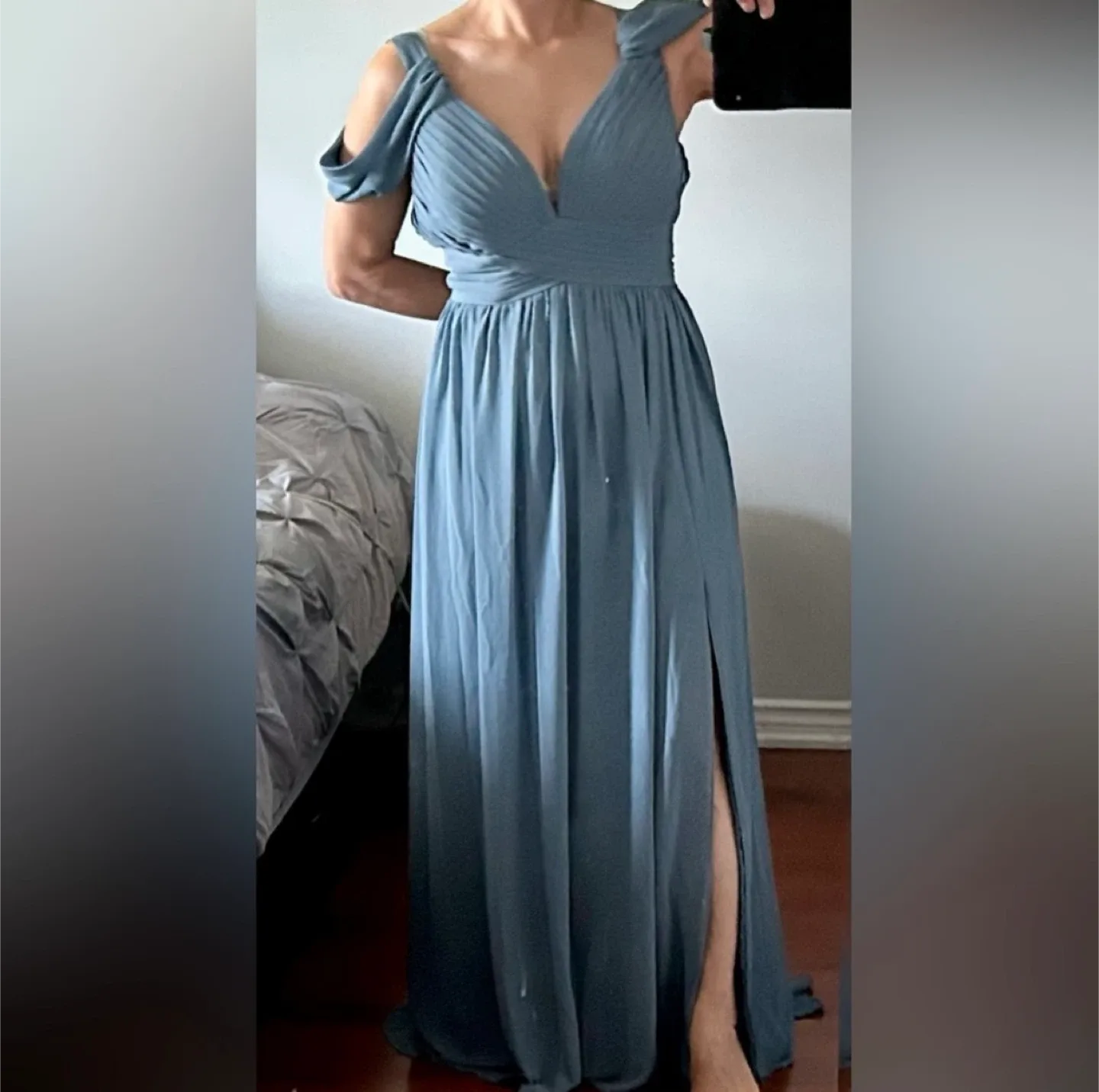 Dusty Blue Bridesmaid Dress thumbnail