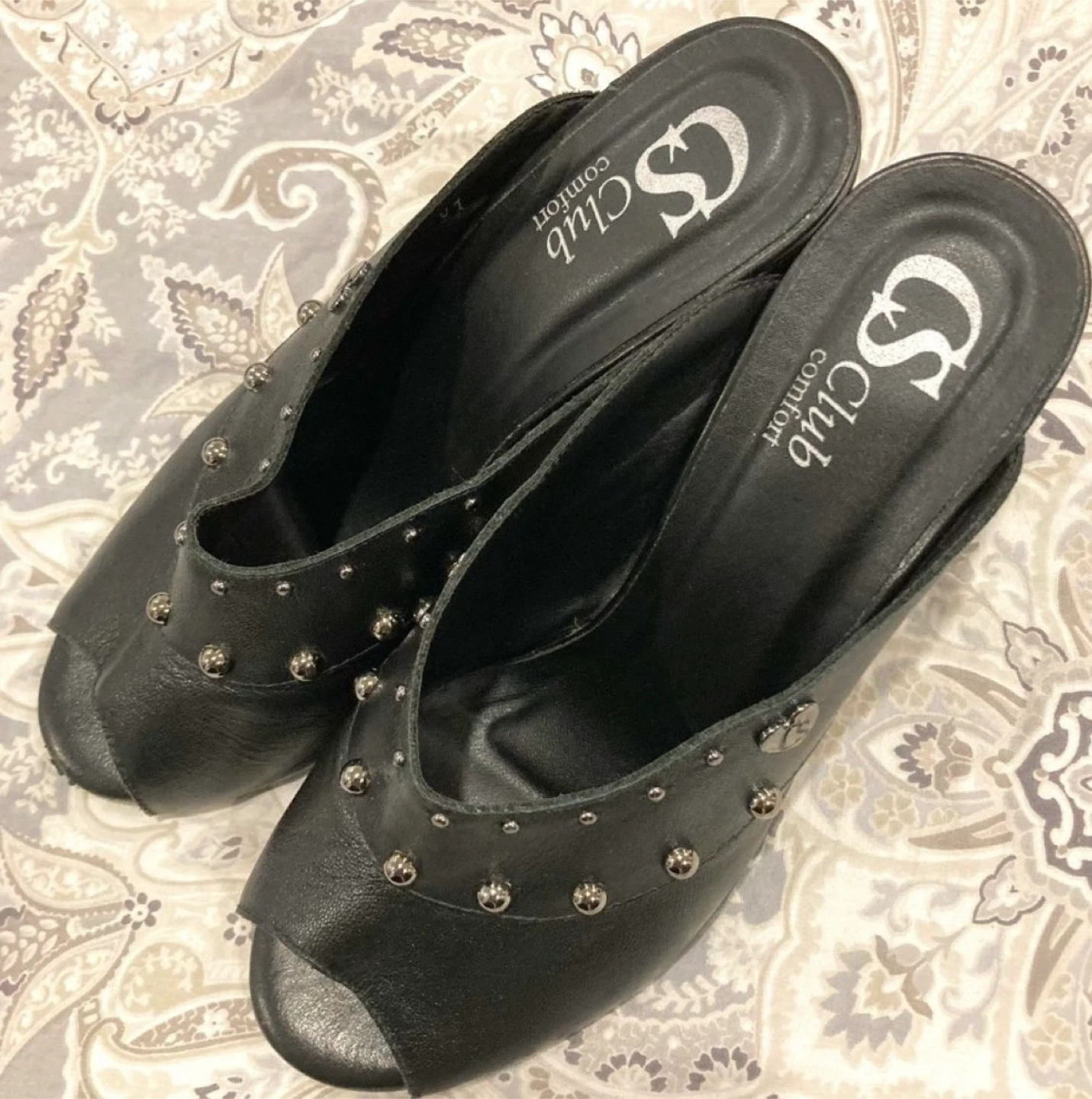 CS Club Comfort Black Leather Mules - photo 5