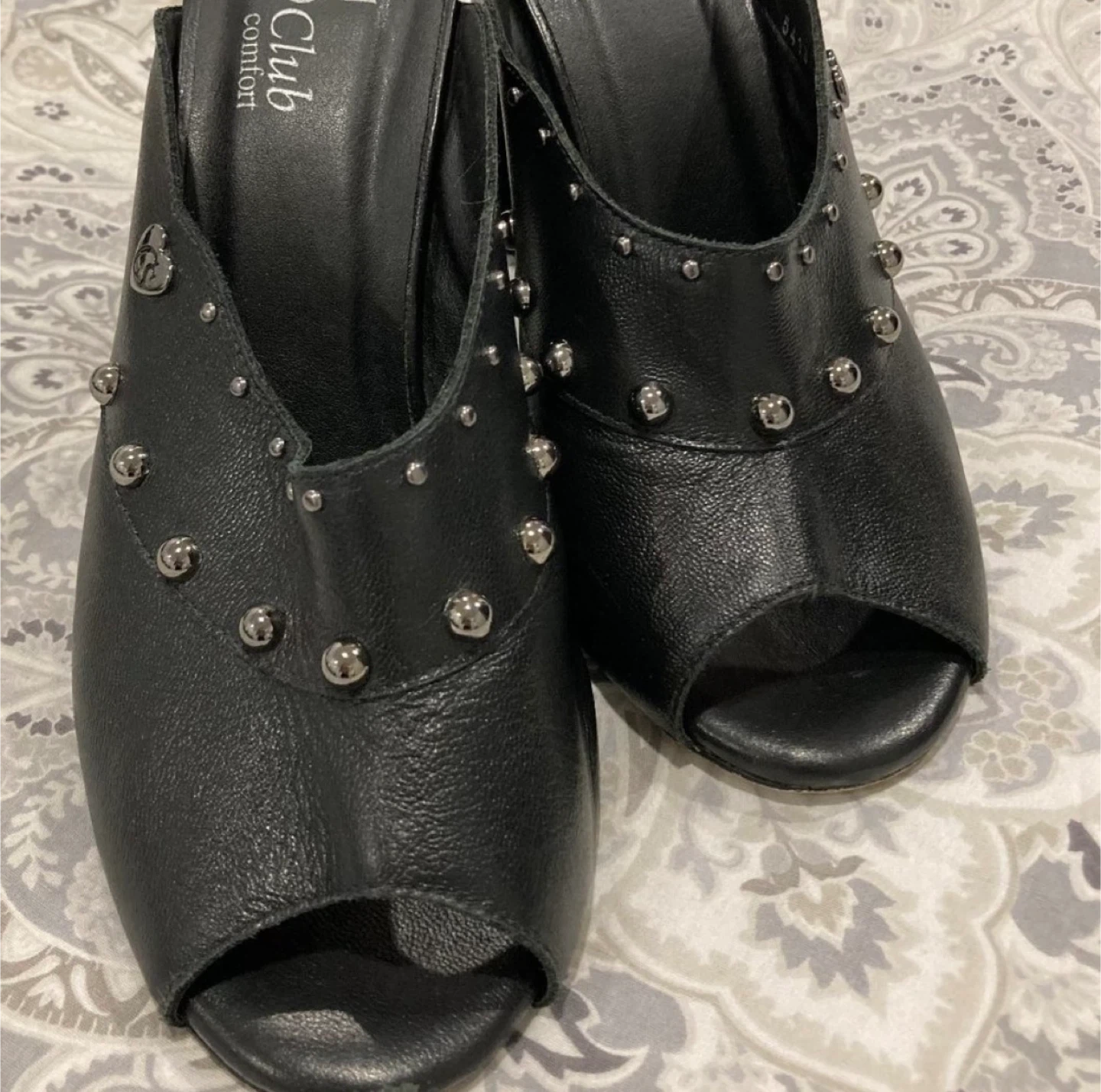 CS Club Comfort Black Leather Mules - photo 3