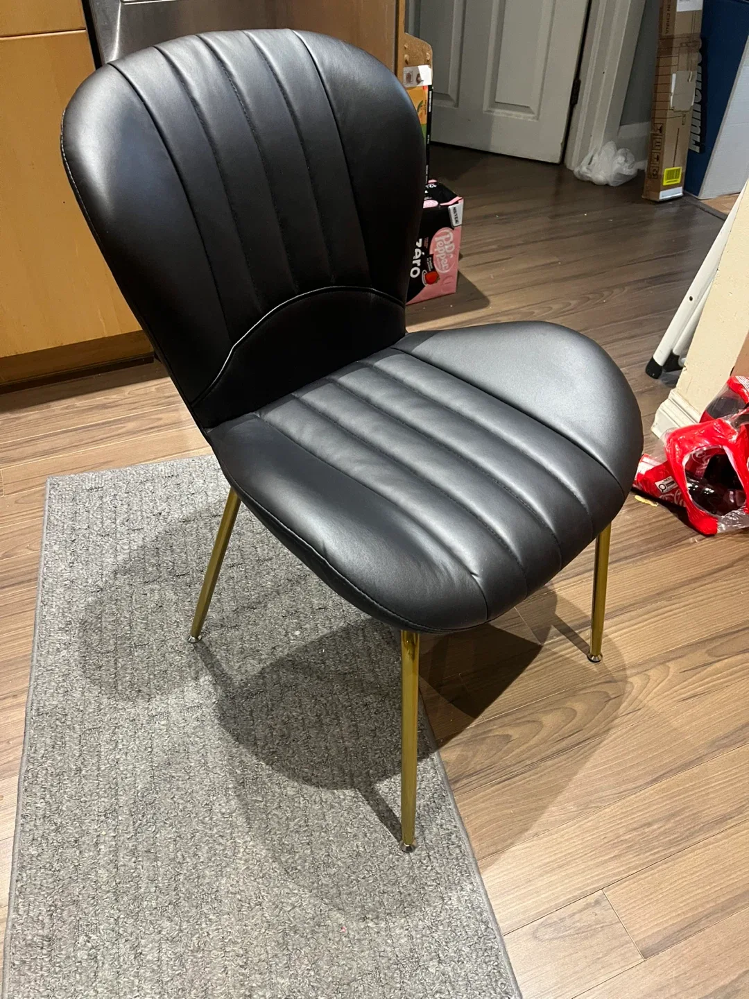 HOMCOM Black Upholstered Dining Chair image indicator(5)